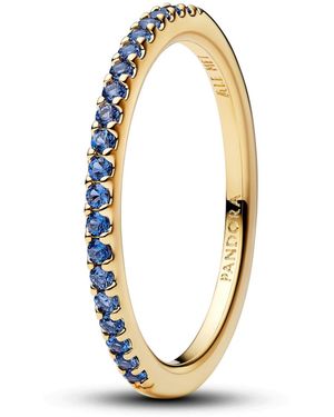 PANDORA Sparkling Green Half-eternity Band Ring - Metallic