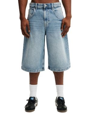 Cotton On Super Wide Jort Shorts - Blue