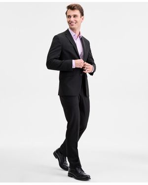 Kenneth Cole Techni-cole Slim-fit Stretch Suit - Brown