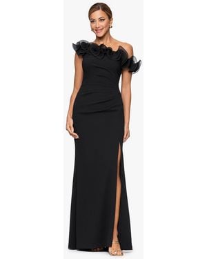 Xscape Off-the-shoulder Long Dress - Black