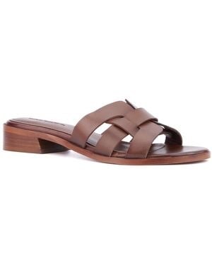 Vintage Foundry Lacy Flat Sandal - Brown