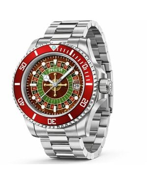 INVICTA WATCH S.coifman Sc0112 Heritage Quartz Dial Leather Strap Watch - Red