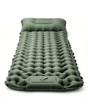 Gnuadz Camping Sleeping Pad Built-in Pump Extra Thick Lightweight Compact Camping Outdoor Recreation Gear - Green