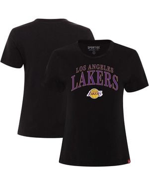 Sportiqe Los Angeles Lakers Arcadia Boxy T-shirt - Black