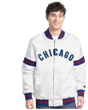 Starter Chicago Cubs Cooperstown Scout Full-snap Varsity Jacket - White