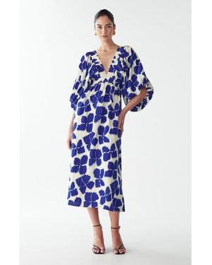 ST MRLO Vera Midi Dress - Blue