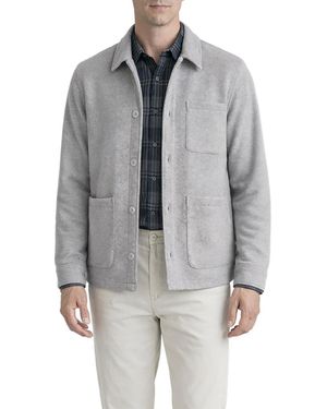 Level 7 Relaxed-fit Wool-like Shirt Jacket - Gray