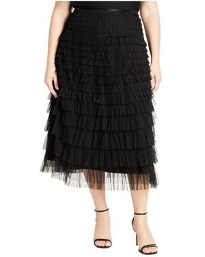 City Chic Plus Size Averi Skirt - Black