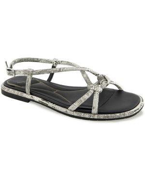 Kenneth Cole Paria Strappy Flat Sandals - Metallic