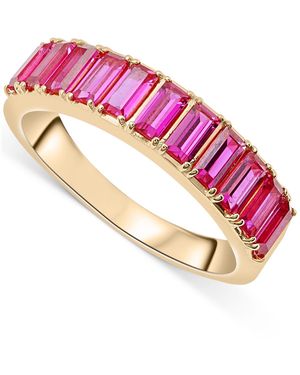 Audrey by Aurate Nano Emerald Color Baguette Ring (1 Ct. T.w. - Pink