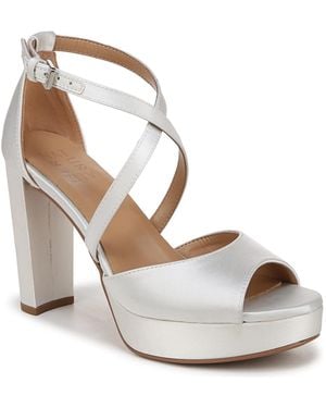 Naturalizer Melody Platform Peep Toe Dress Sandals - Metallic