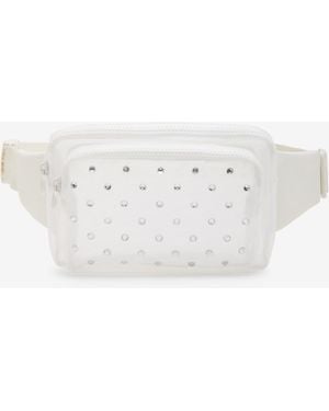 Steve Madden Rhinestone Mesh Fanny Pack - White