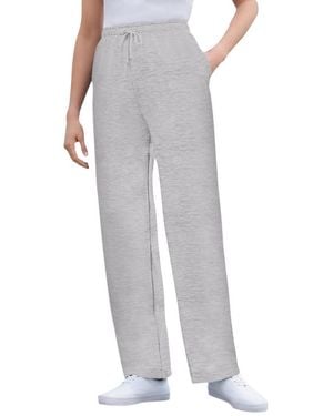Woman Within Within Tall Better-fleece Pull-on Drawstring Sweatpants - Gray