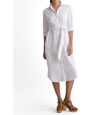UNTUCKit Cotton Oxford Relaxed Bailey Shirt Dress - White