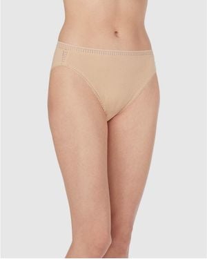 On Gossamer Cabana Cotton Hip Boyshort Underwear 024304 - Natural