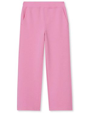 Lands' End Girls Knit Wide Leg Pull On Pants - Pink