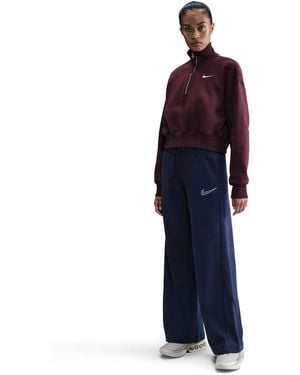 Nike Sportswear Mid-rise Wide Leg Sweatpants - Blue