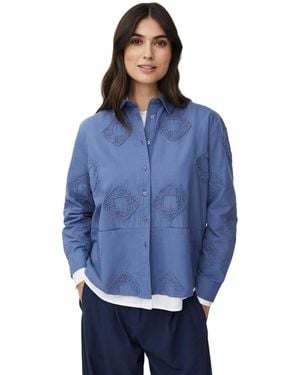 Masai 100% Cotton Long Sleeve Collared Shirt - Blue