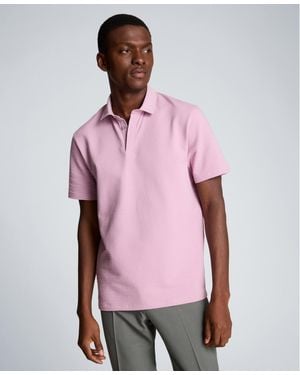 Kenneth Cole Seersucker Classic-fit Polo Shirt - Pink