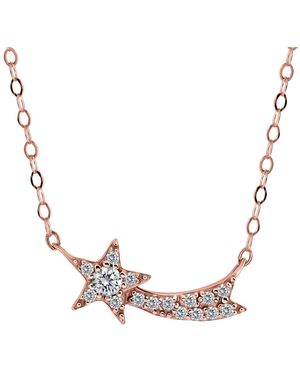 Giani Bernini Cubic Zirconia Shooting Star Pendant Necklace - Metallic