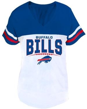 Profile Royal/white Buffalo Bills Plus Size Split Body V-neck T-shirt - Blue