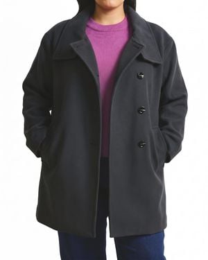 UNIVERSAL STANDARD Plus Size Marlo Cocoon Coat - Black