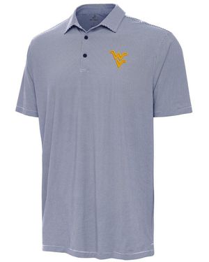 Antigua West Virginia Mountaineers Twine Polo Shirt - Blue