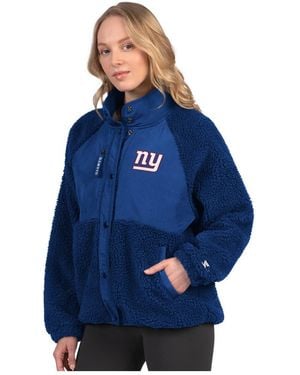 Starter New York Giants On The Ball Sherpa Jacket - Blue