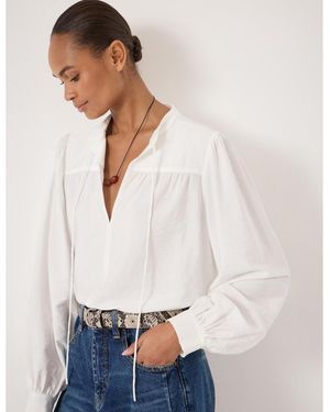 Hush Harlow Tie Front Detail Blouse - White