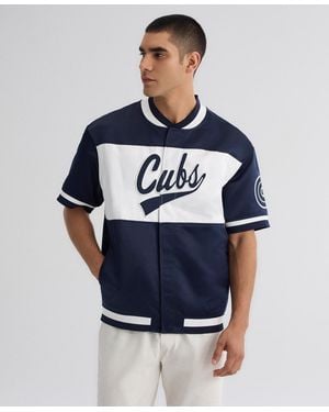 Fanatics Chicago Cubs Iconic Full-snap Satin Jacket - Blue