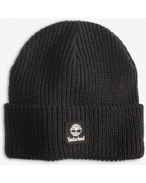 Timberland Logo Cuff Fisherman Beanie - Black