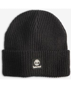 Timberland Logo Cuff Fisherman Beanie - Black