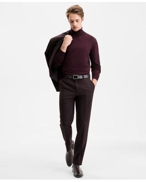 BOSS Hugo By Modern-fit Plaid Suit Pants - Red