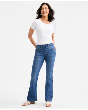 Style & Co. Shaping Pull-on Bootcut Jeans - Blue