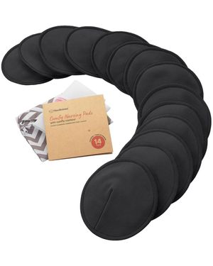 KeaBabies 14pk Organic Nursing Pads - Black