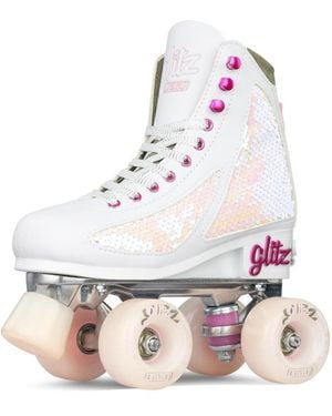 Crazy Skates Glitz Adjustable Roller Skates - White