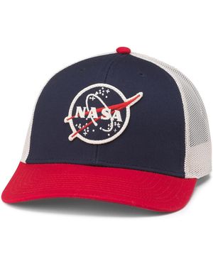 American Needle Navy/red Nasa Back Range Trucker Adjustable Hat - Blue