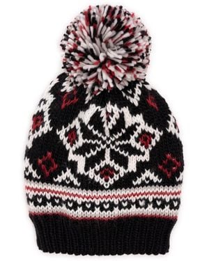 Muk Luks Icelandic Patterned Beanie - Black