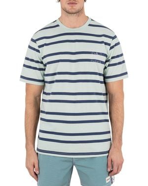 Hurley Naturals Stripe Short Sleeve T-shirt - Blue
