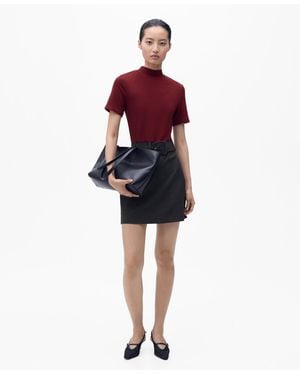 Mango Belted Short Dress - Red