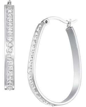 Macy's Diamond Hoop Earrings (0.01 Ct. T.w. - White