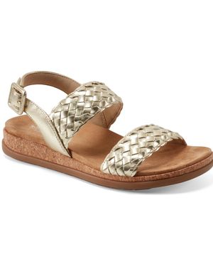 Rockport Yarelia Open Toe Casual Slingback Sandals - Metallic