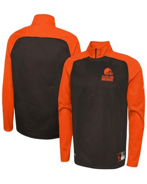 KTZ Cleveland S Combine Authentic O-line Raglan Half-zip Jacket - Orange