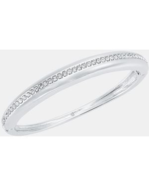 On 34th Pave Bangle Bracelet - Metallic