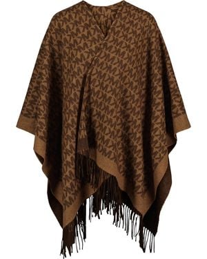 Michael Kors Mk Repeat Ruana - Brown