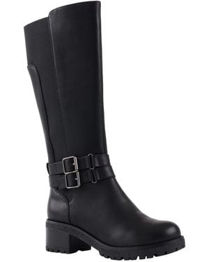 Gc Shoes Jonah Lug Sole Block Heel Knee High Boots - Black