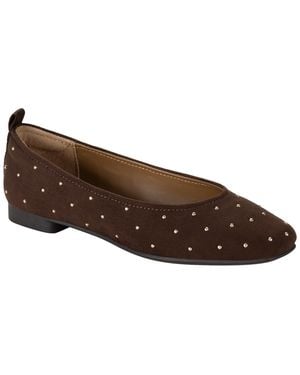Style & Co. Brookee Slip-on Studded Flats - Brown