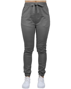 Galaxy By Harvic Loose Fit Basic Stretch Twill sweatpants - Gray