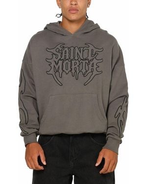 Saint Morta Crested Wing Hoodie - Gray