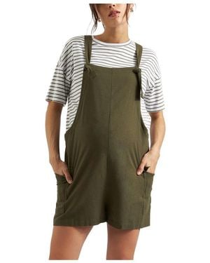 Ripe Maternity Maternity Terry Linen Playsuit - Green